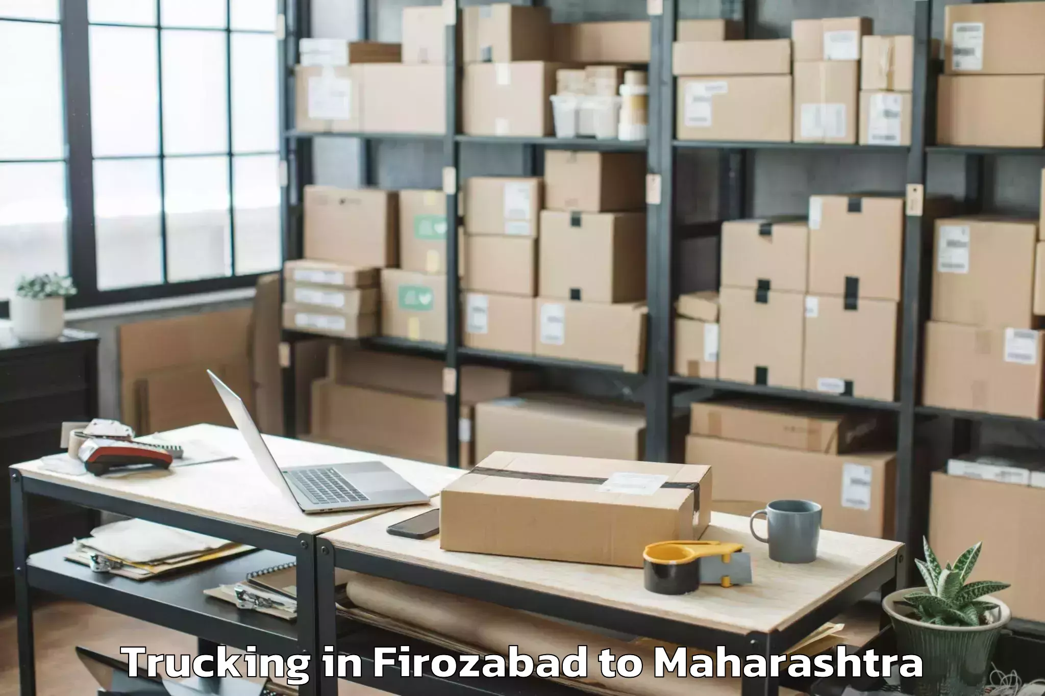 Book Firozabad to Uran Trucking Online